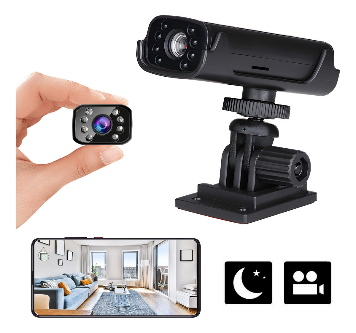 Mini cámara HD 1080P inalámbrica con visión nocturna y WiFi JKA10 - foto 2