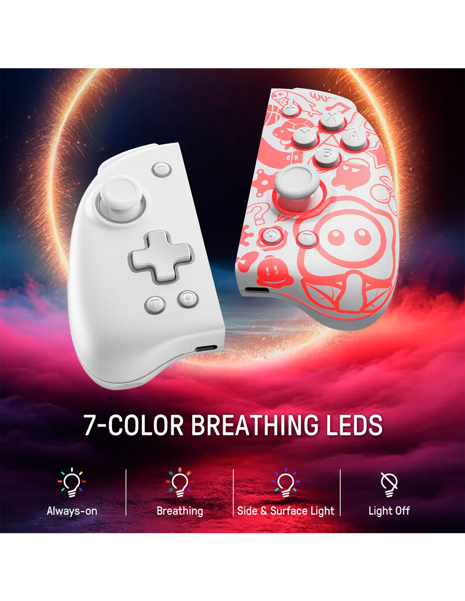 Joypad Pro Compatible con Nintendo Switch – Edición con Luz RGB Naranja