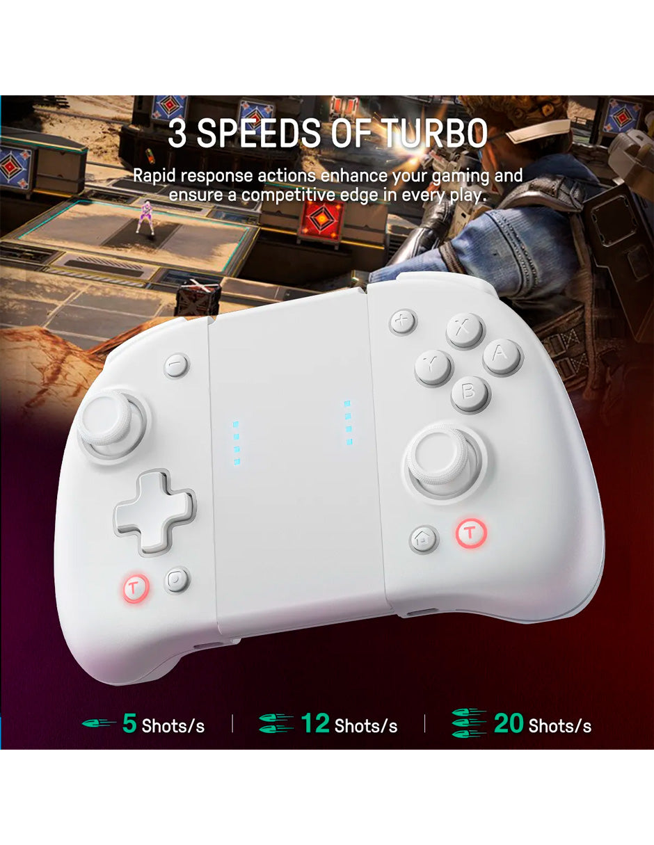 Joypad Pro Compatible con Nintendo Switch – Edición con Luz RGB Naranja