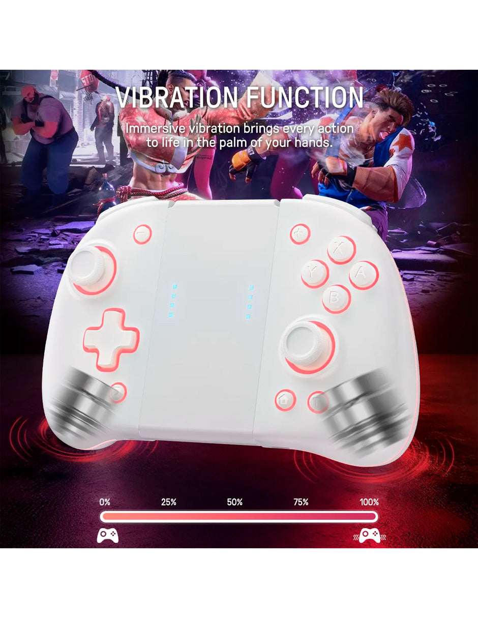 Joypad Pro Compatible con Nintendo Switch – Edición con Luz RGB Naranja