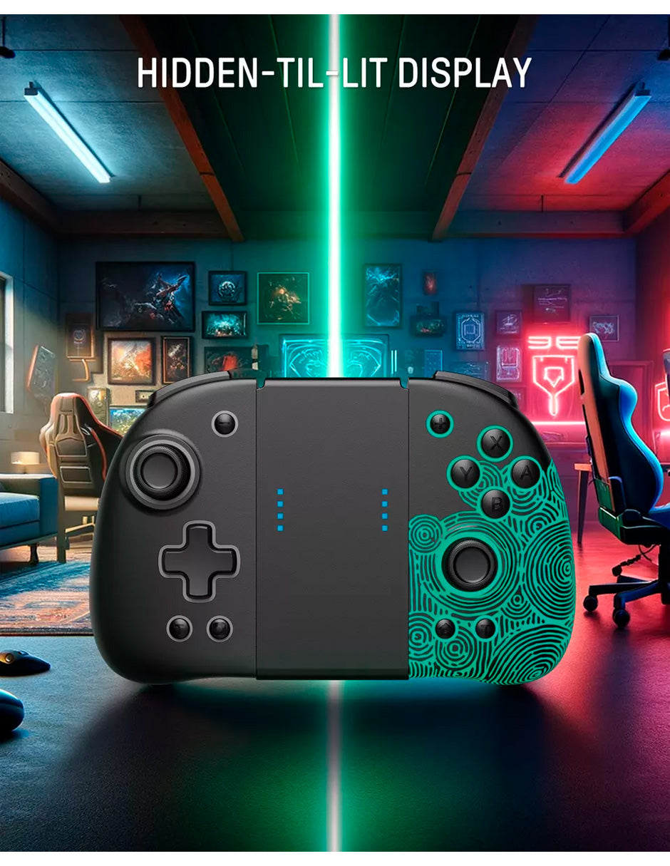 Joypad Pro Compatible con Nintendo Switch – Edición con Luz RGB Verde
