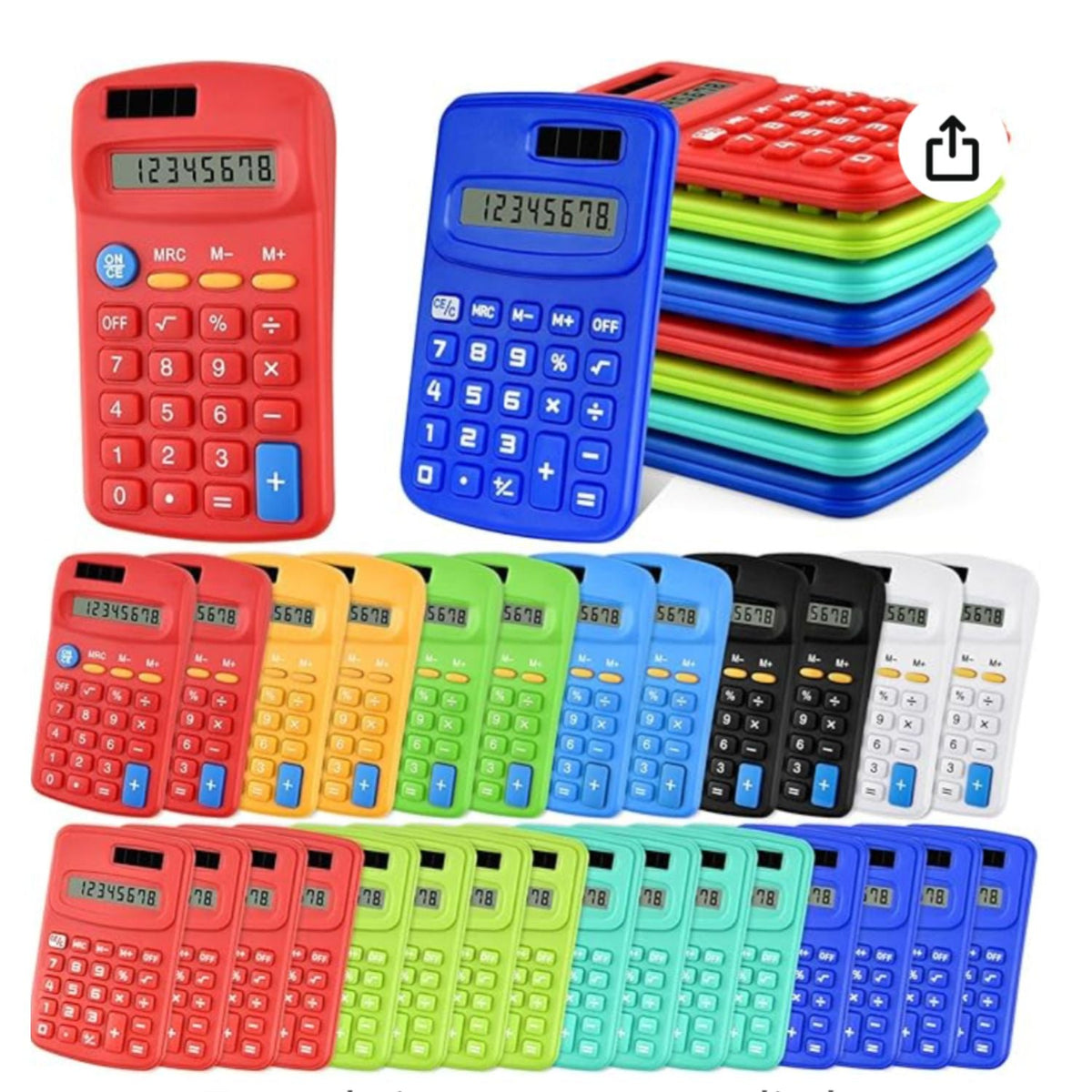 Calculadora de bolsillo solar y de batería JSQ