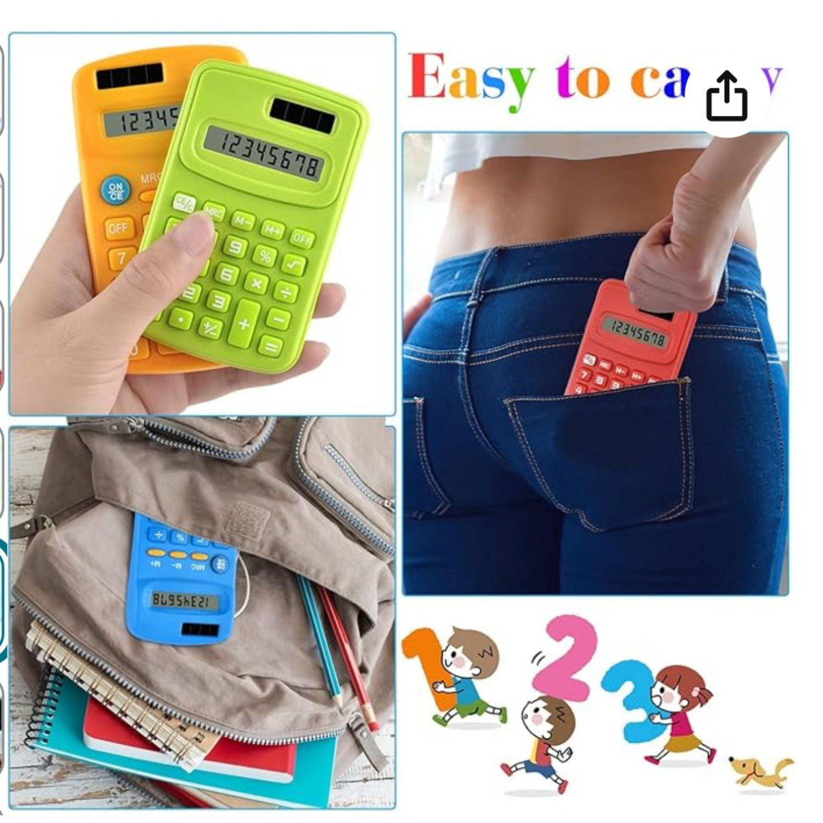 Calculadora de bolsillo solar y de batería JSQ - foto 4