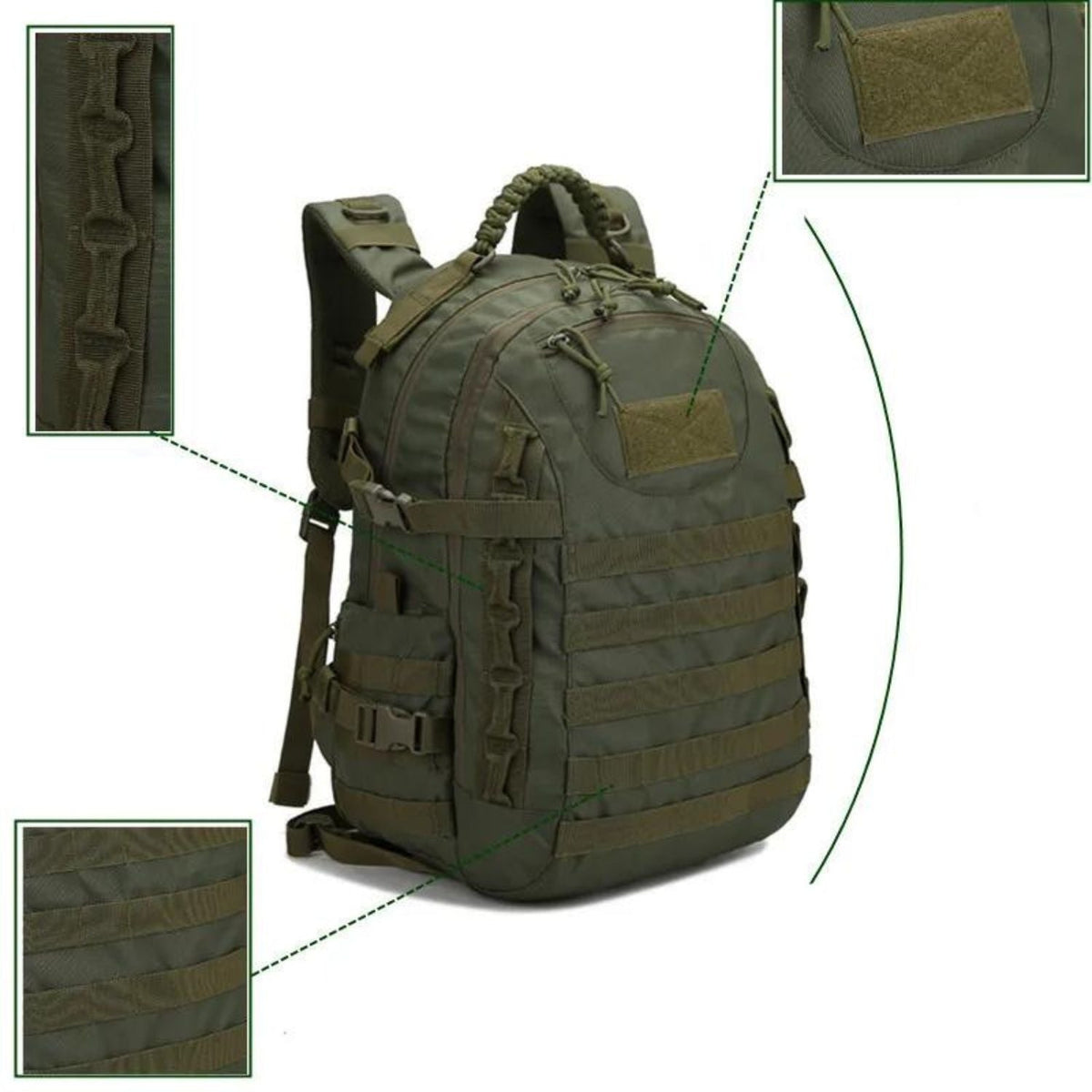 Mochila impermeable de escalada de 35 litros con Molle JYB065 - foto 9