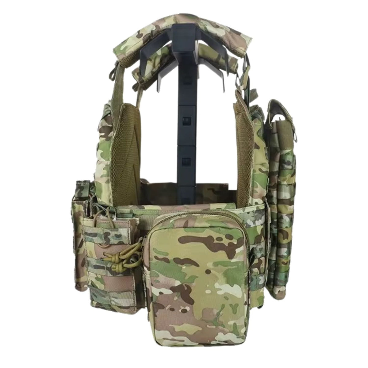 Chaleco táctico portaplacas MOLLE multicam con porta cargadores - foto 3