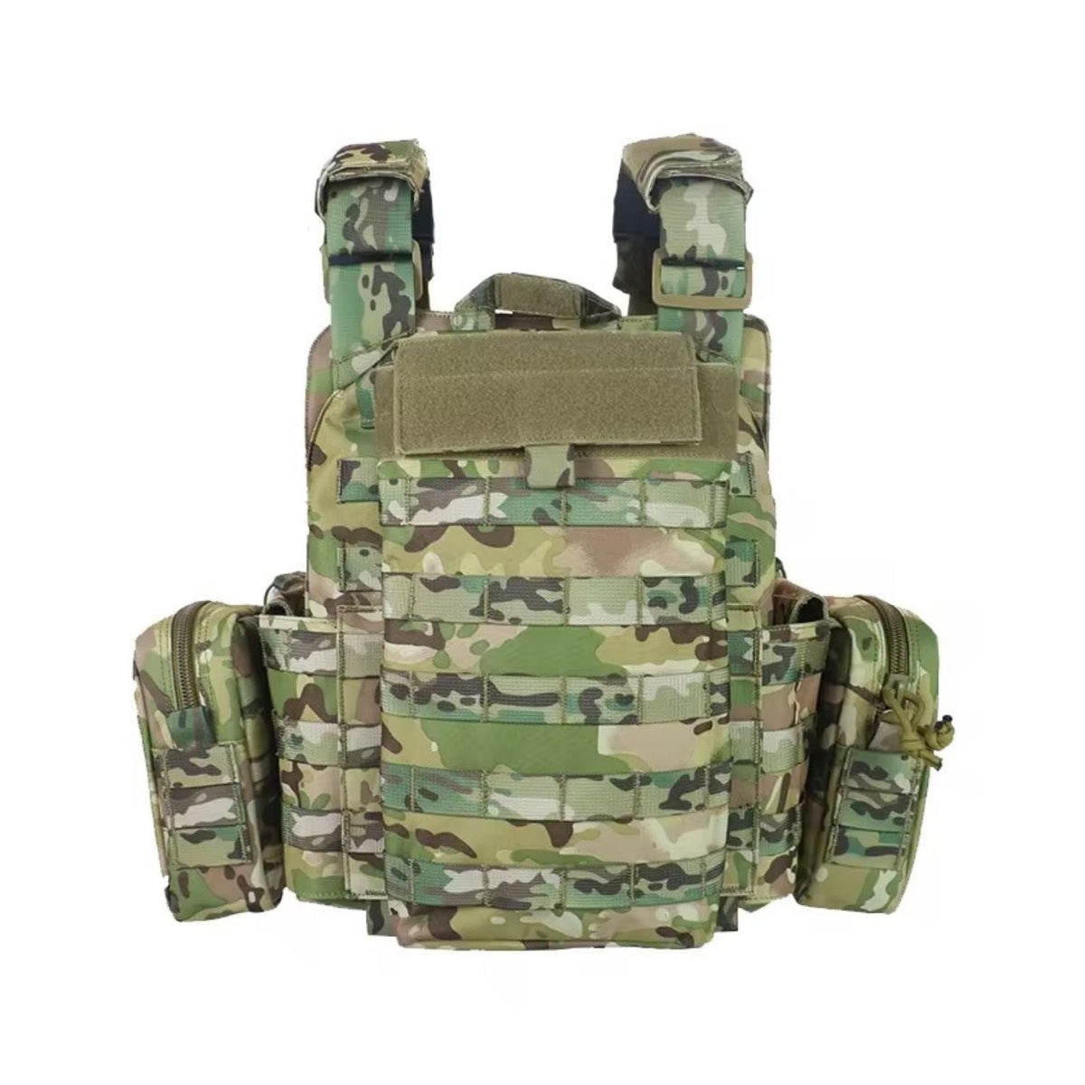 Chaleco táctico portaplacas MOLLE multicam con porta cargadores - foto 4