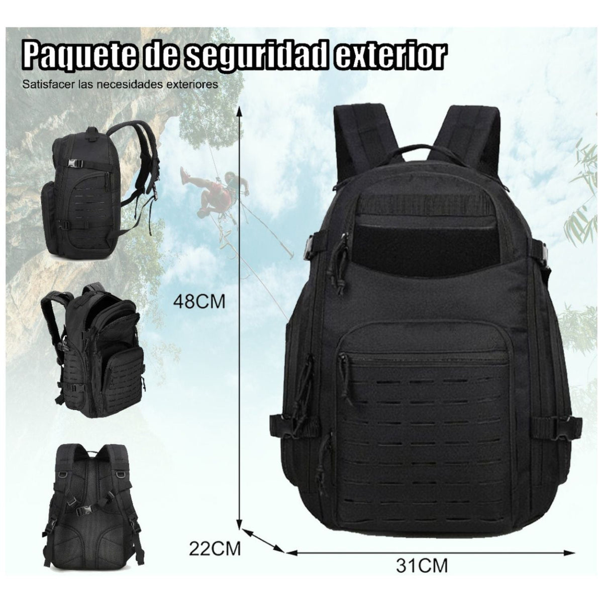 Mochila táctica militar de 45 litros para laptop y escuela JYB009 - foto 2