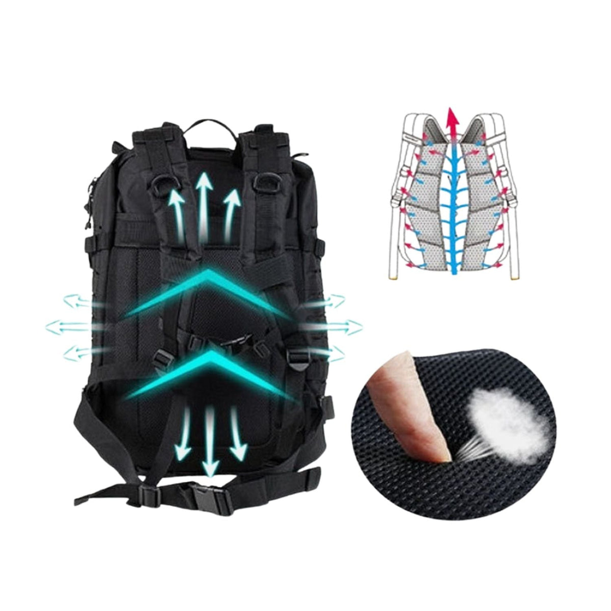 Mochila táctica militar de 40 litros para escuela JYB019 - foto 5
