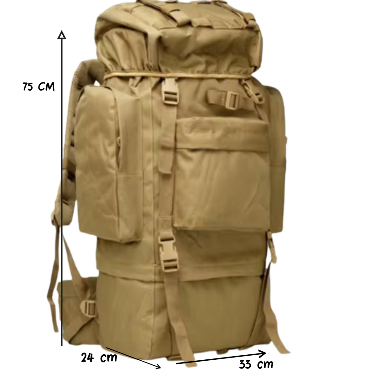 Mochila de 60 litros impermeable con soporte metálico interno JYB022 - foto 6