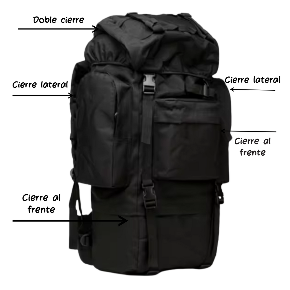 Mochila de 60 litros impermeable con soporte metálico interno JYB022 - foto 4