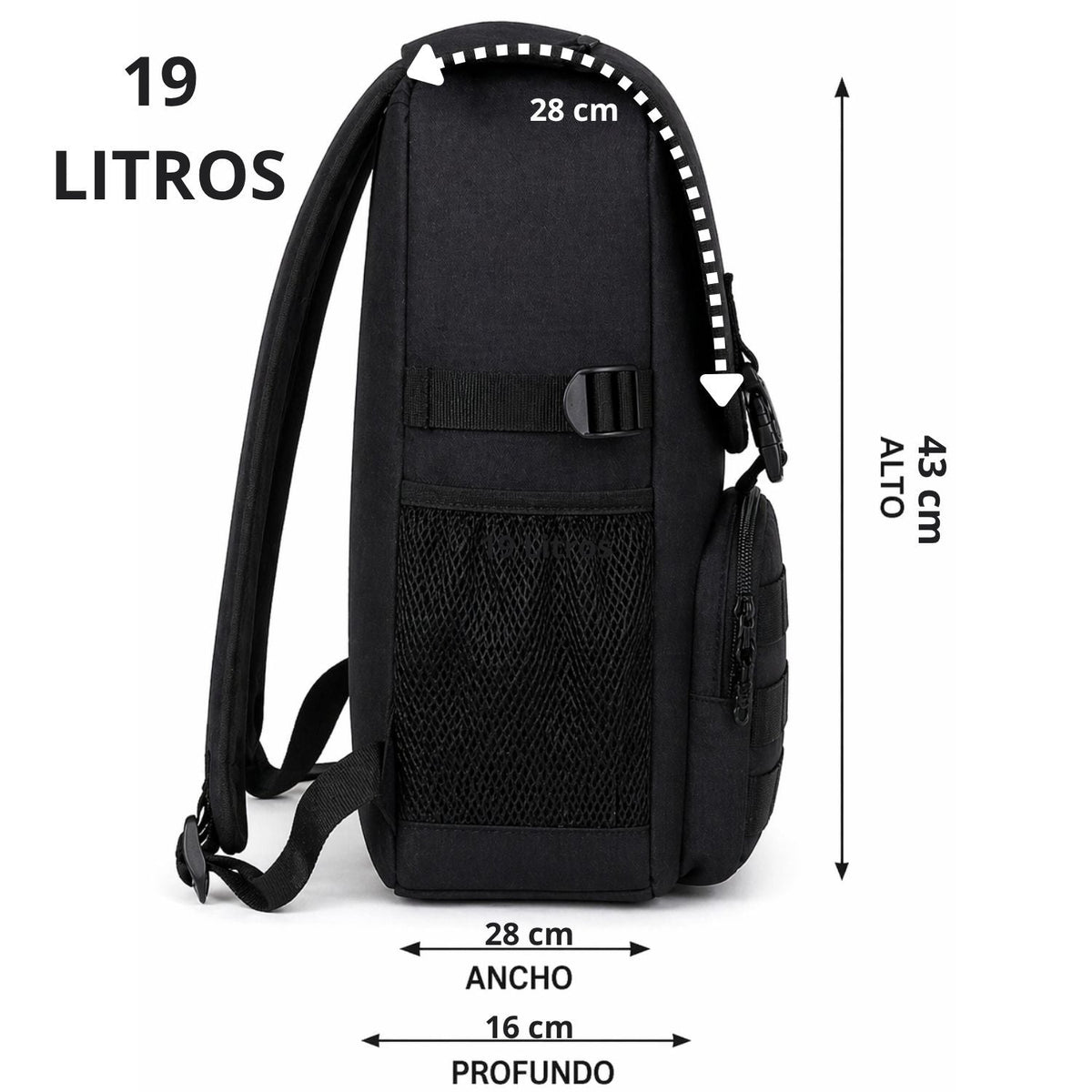 Mochila táctica compacta de 19 litros con MOLLE frontal - foto 5