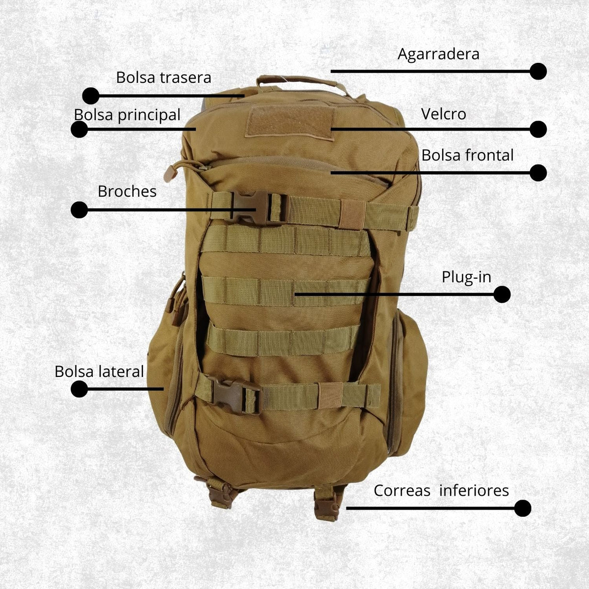 Mochila impermeabilizada de 35 L con varios compartimentos JYB125 - foto 3