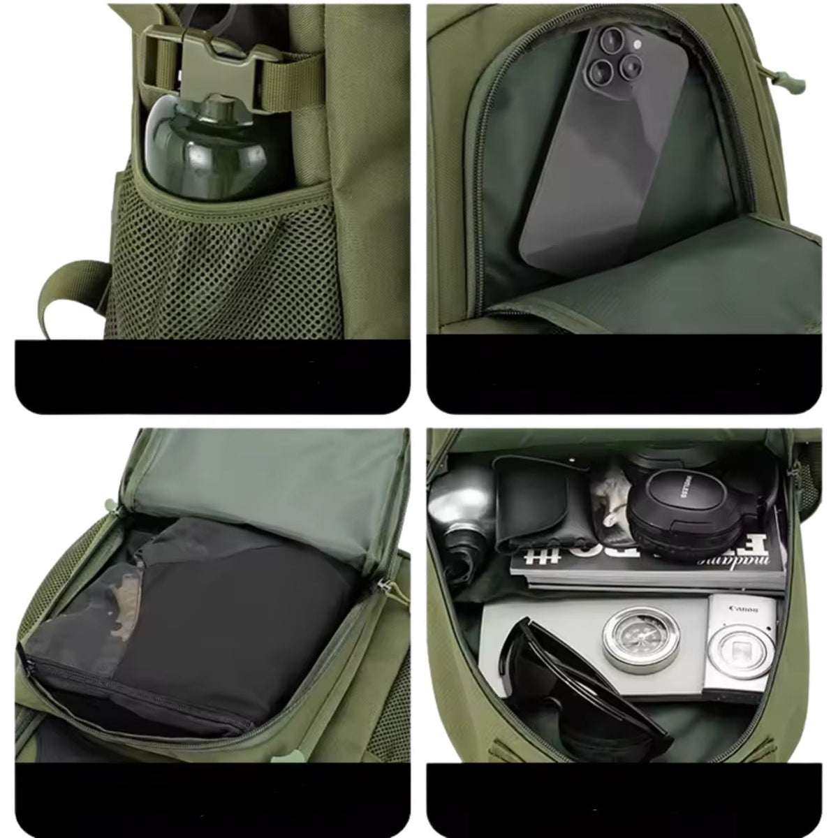 Mochila táctica MOLLE de 22 litros impermeable con porta botellas - foto 2
