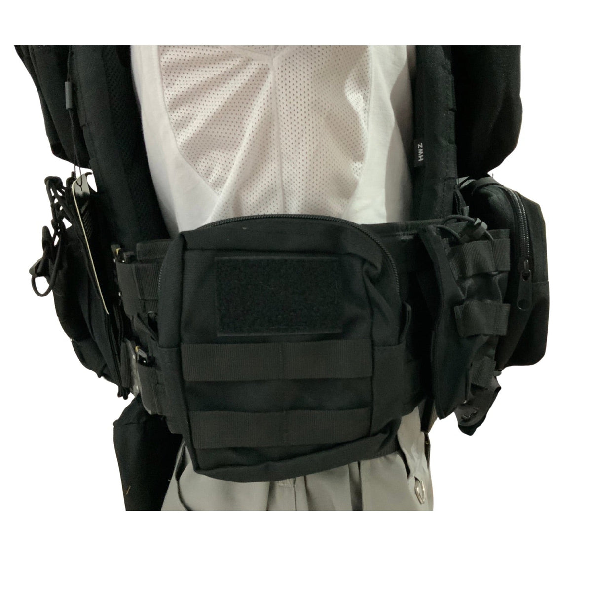Chaleco chest rig MOLLE con hebillas cobra y bolsa trasera - foto 4