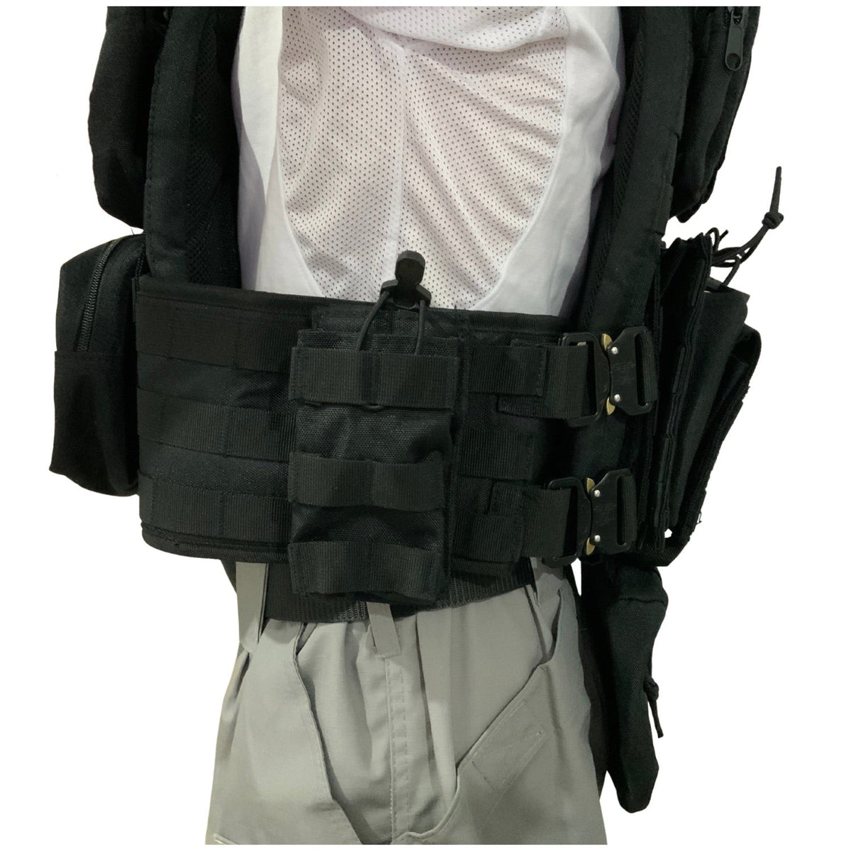 Chaleco chest rig MOLLE con hebillas cobra y bolsa trasera - foto 5