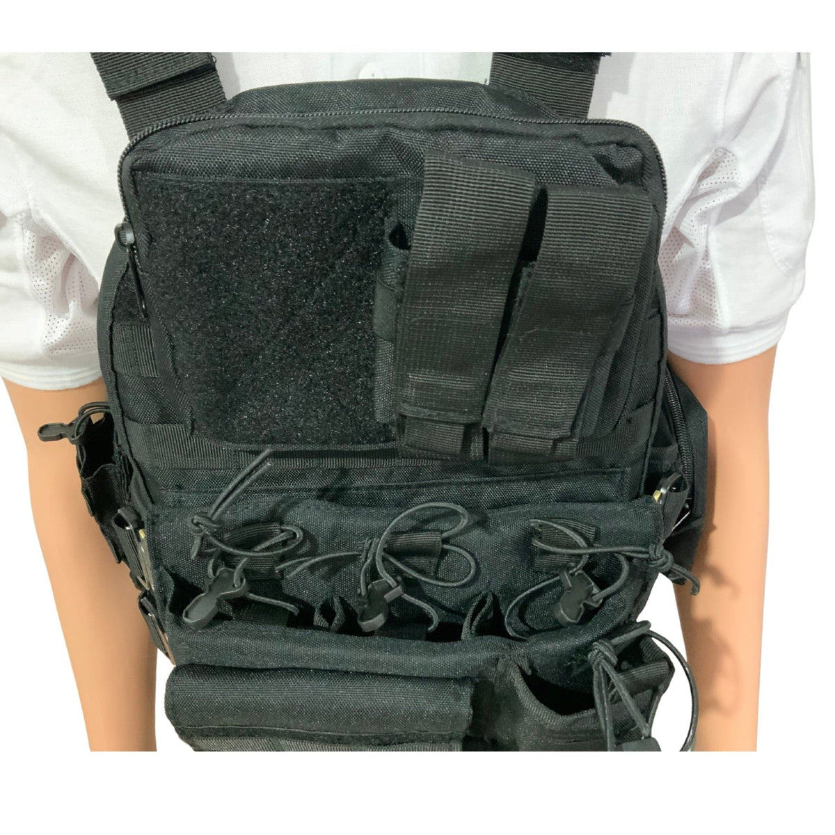 Chaleco chest rig MOLLE con hebillas cobra y bolsa trasera - foto 6