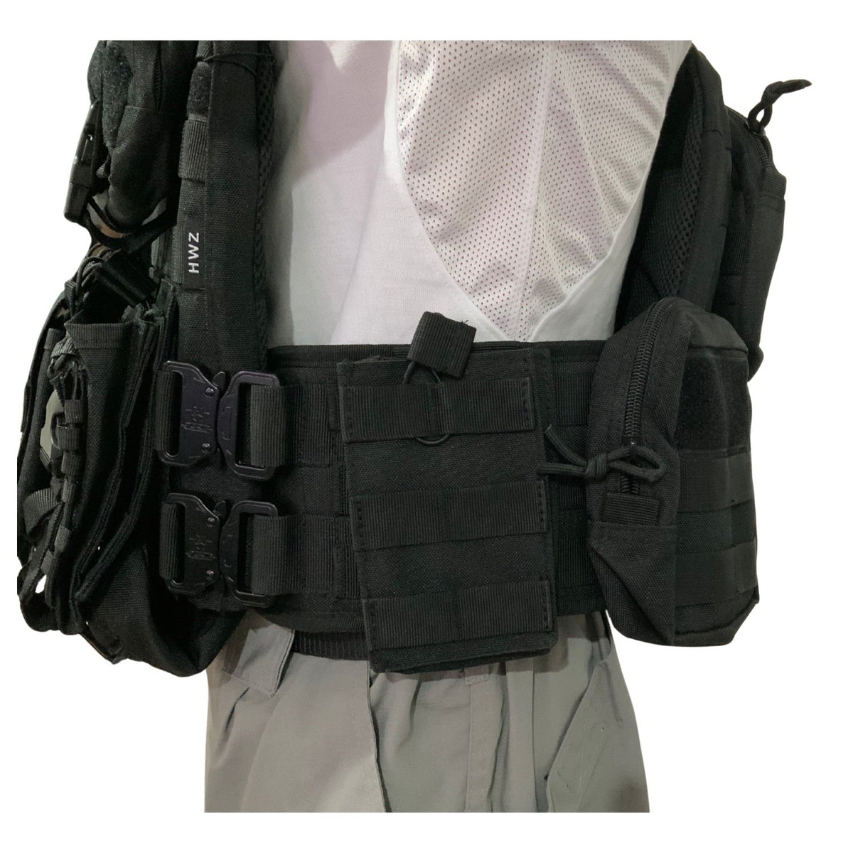 Chaleco táctico MOLLE con porta placas acolchado rígido y bolsas removibles - foto 2