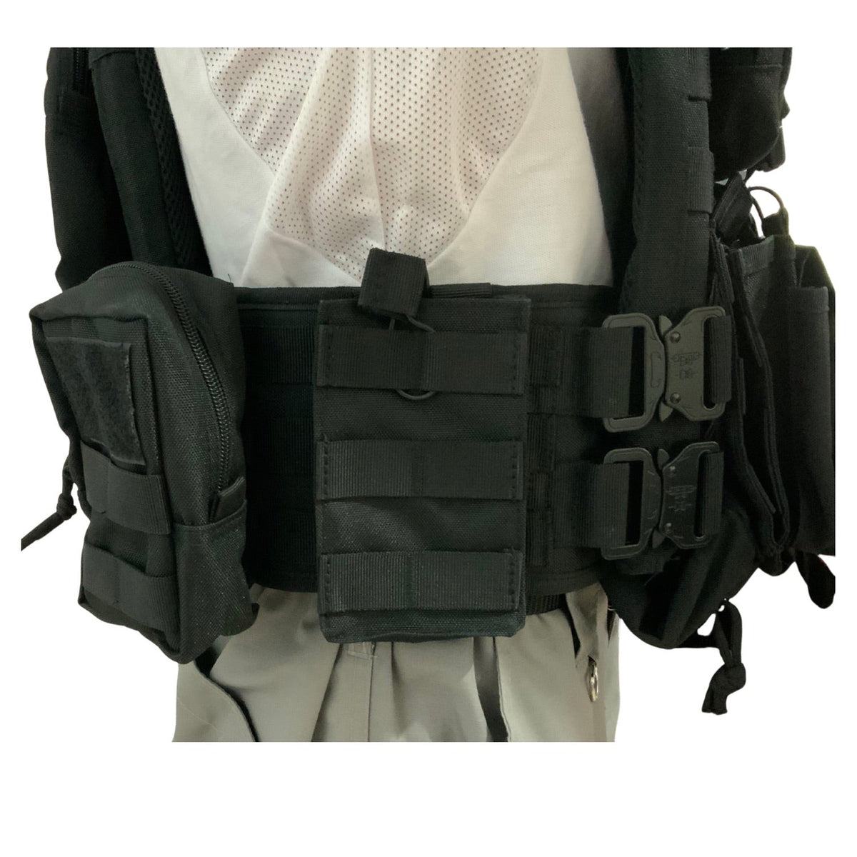 Chaleco táctico MOLLE con porta placas acolchado rígido y bolsas removibles - foto 3