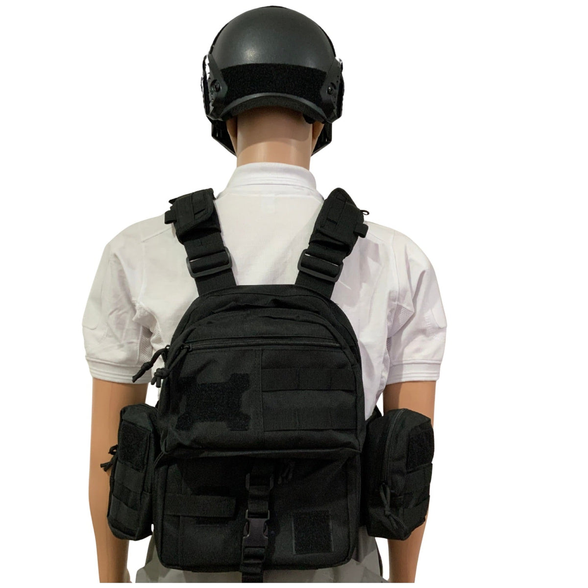 Chaleco táctico MOLLE con porta placas acolchado rígido y bolsas removibles - foto 4