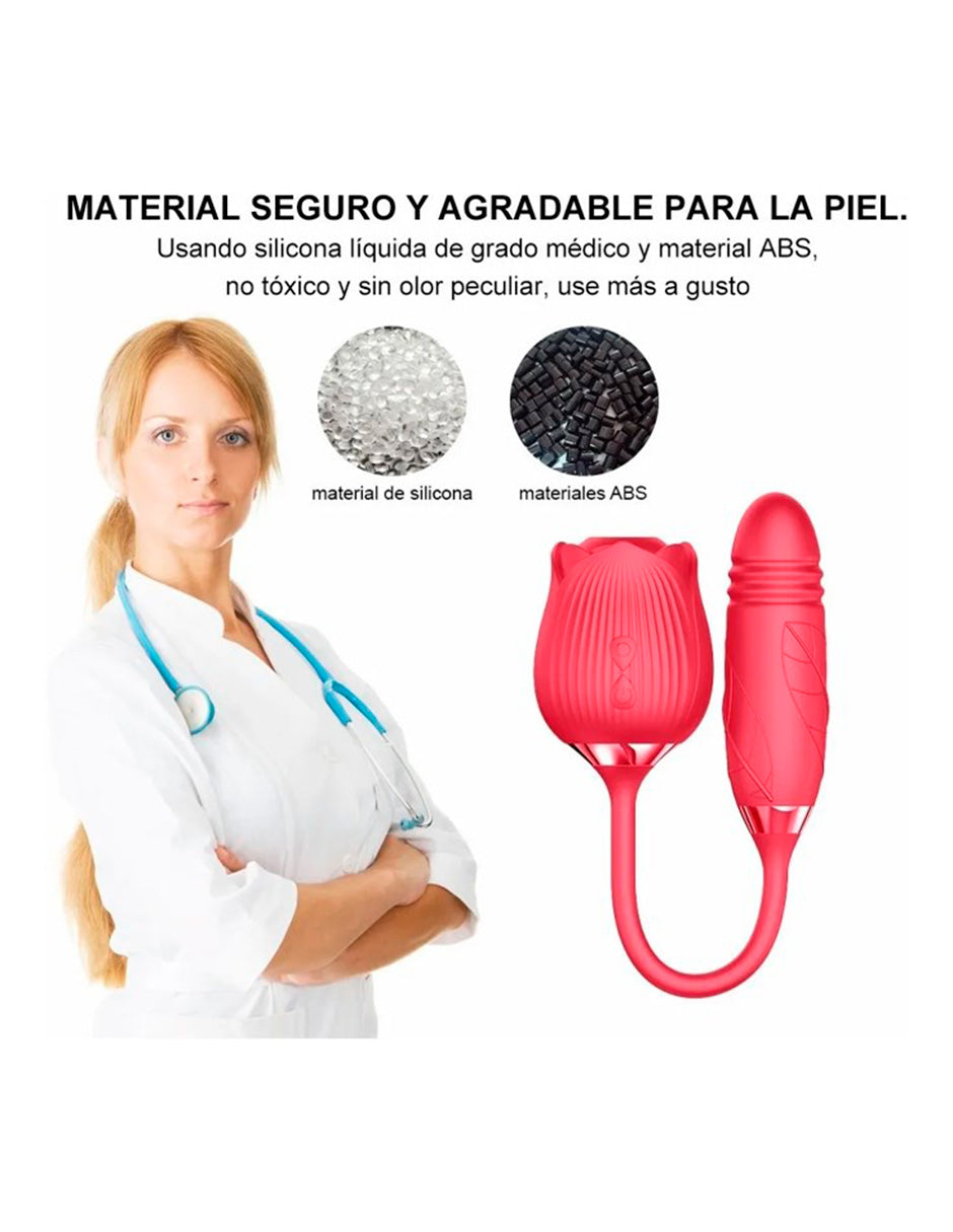 Vibrador Succión De Clítoris Rosa Punto G Con Huevo Vibra