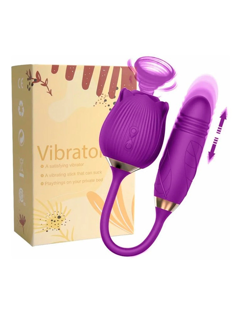 Vibrador Succión De Clítoris Rosa Punto G Con Huevo Vibra