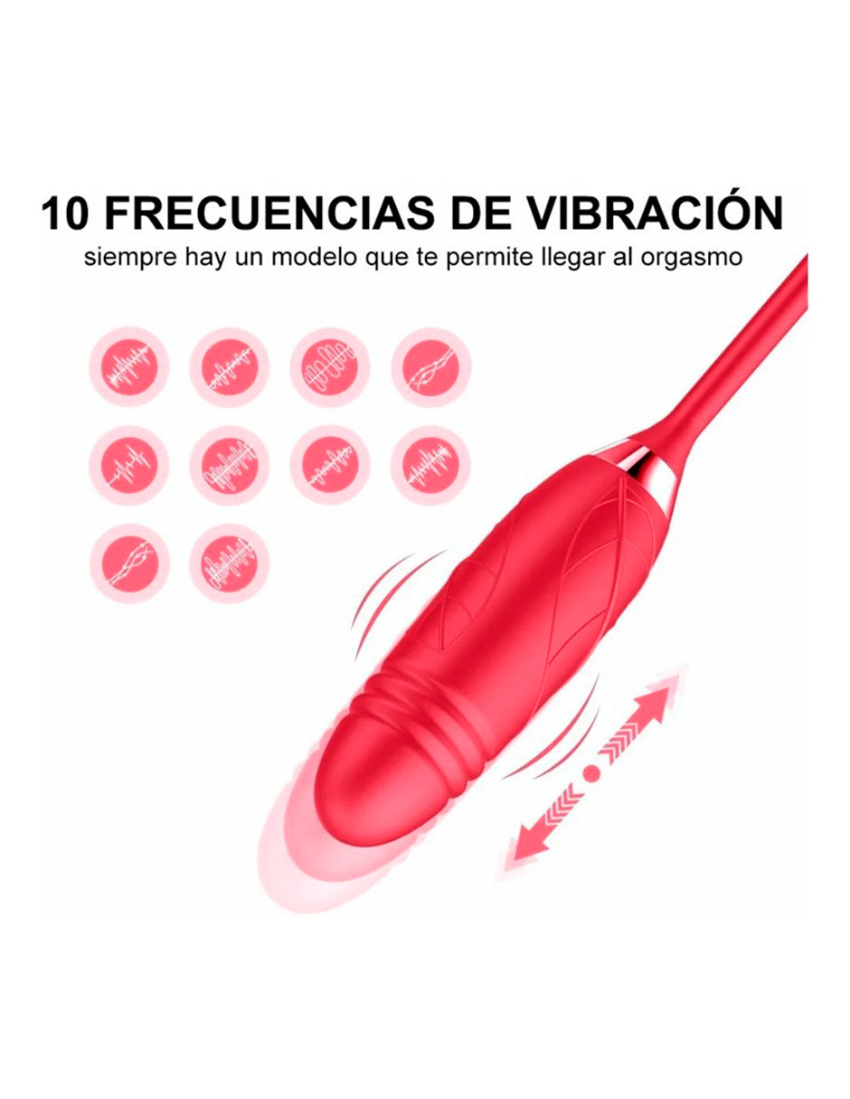 Vibrador Succión De Clítoris Rosa Punto G Con Huevo Vibra