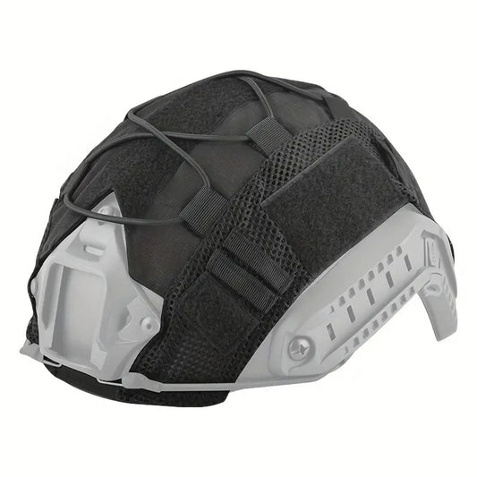 Cubierta para casco de nylon reforzado con cuerda elástica