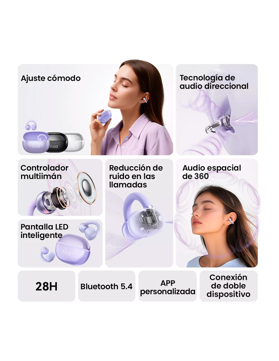 SmartPhone King Kong 8 Dual SIM 256 GB Negro 6 GB RAM + Auriculares Inalámbricos Con Clip Morado