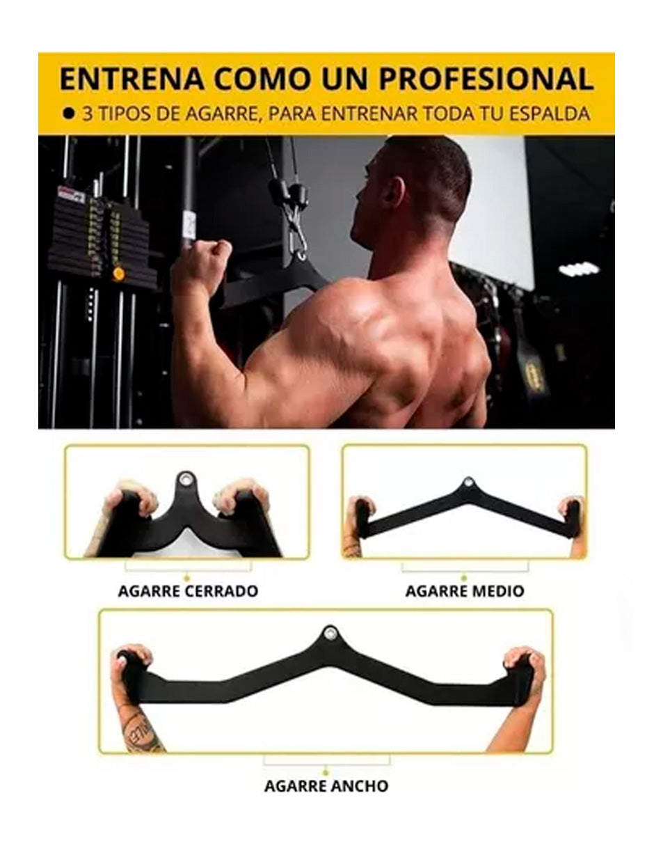 Kit Agarres para Poleas Petukita Box Gym Para Ejercitar Espalda 8 Pzs