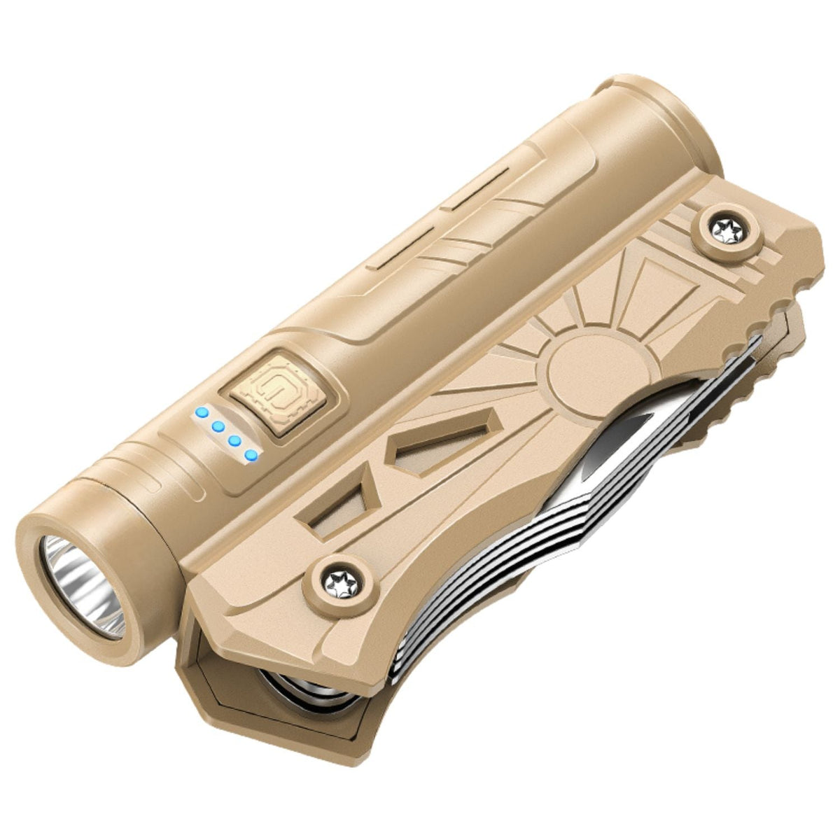 Linterna con navaja multifuncional y power bank, modelo LAPS26