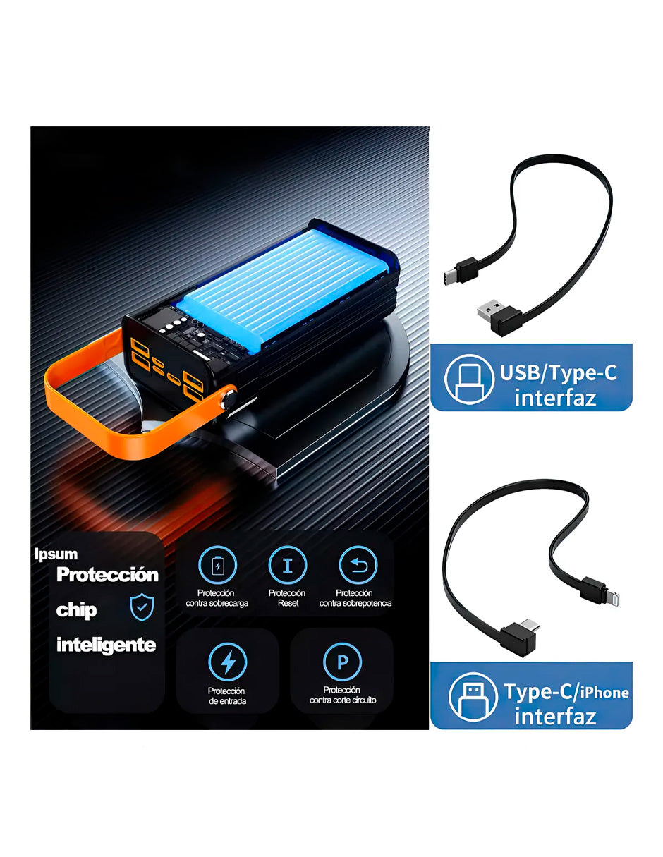 PowerBank LWMaster Negro Batería Portátil 50000mah