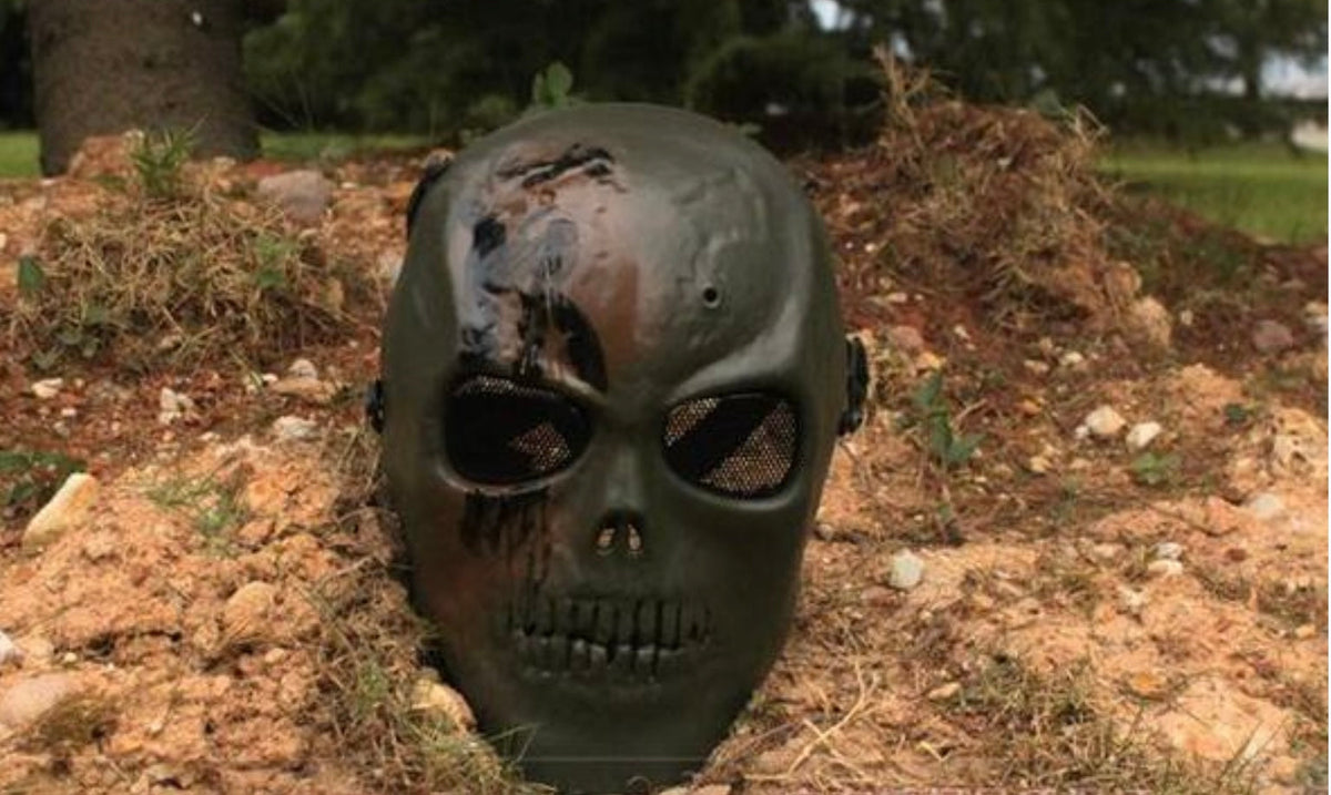 Máscara de calavera fantasma para paintball y deportes al aire libre M01 - foto 3
