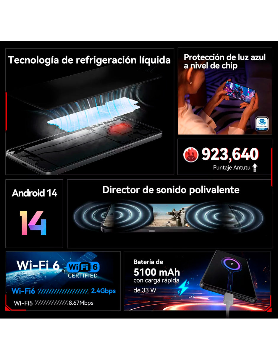 Smart Phone MAX 5 5G Dual SIM 256 GB 12 GB RAM Blanco GAMER