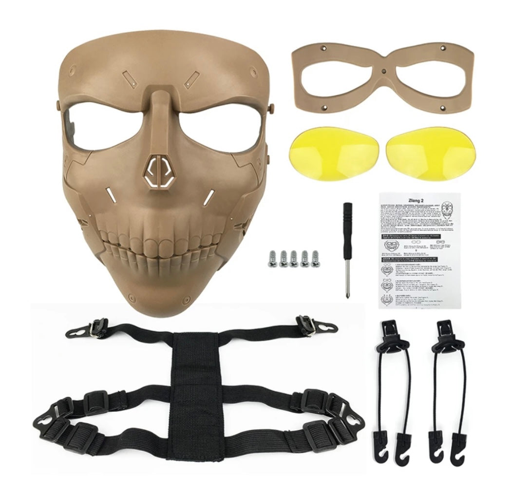 Máscara de calavera o alien de cara completa para airsoft, modelos MJ - foto 2