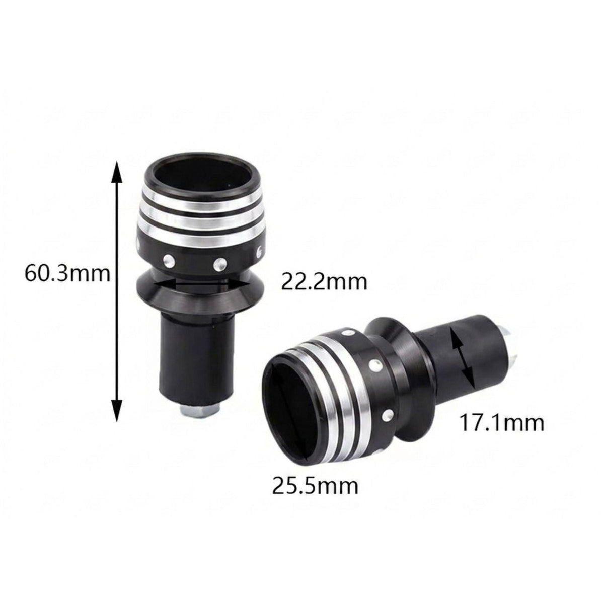Bar ends slider de aluminio CNC para manubrio de moto, ajuste 22.2 mm - foto 6