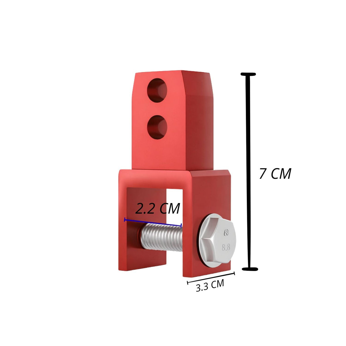 Adaptador elevador de amortiguador trasero para moto, aluminio CNC rojo - foto 4