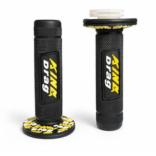 Puños de goma estilo racing para moto, antideslizantes, modelo King Drag