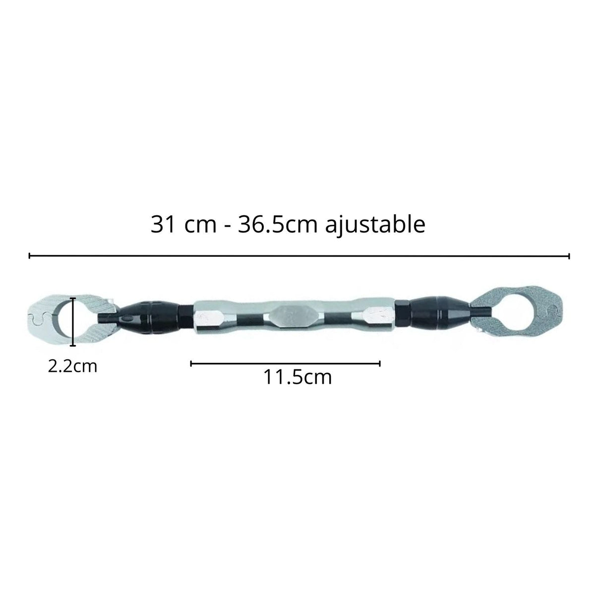 Barra estabilizadora de dirección ajustable para moto, aluminio de 31 a 36.5 cm - foto 6