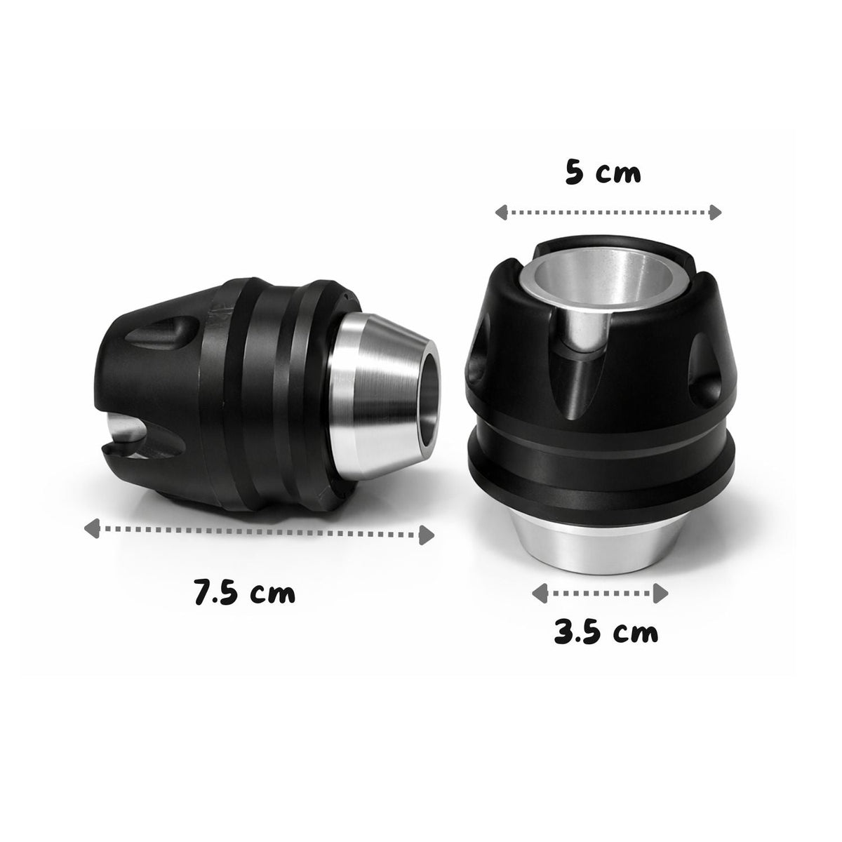 Sliders anticaída para eje de rueda de moto, par con núcleo metálico - foto 3