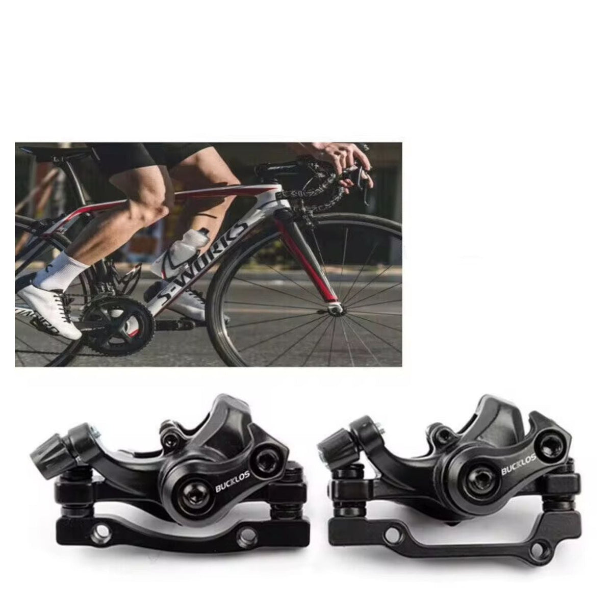 Cáliper de freno de disco mecánico para bicicleta, pieza sin rotor - foto 6