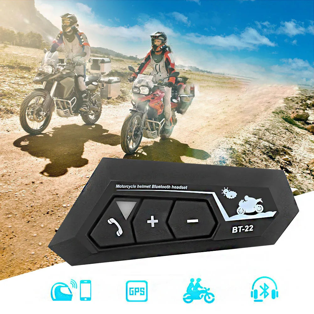 Auriculares Bluetooth 5.0 para casco de moto con altavoz y MP3 MTC036