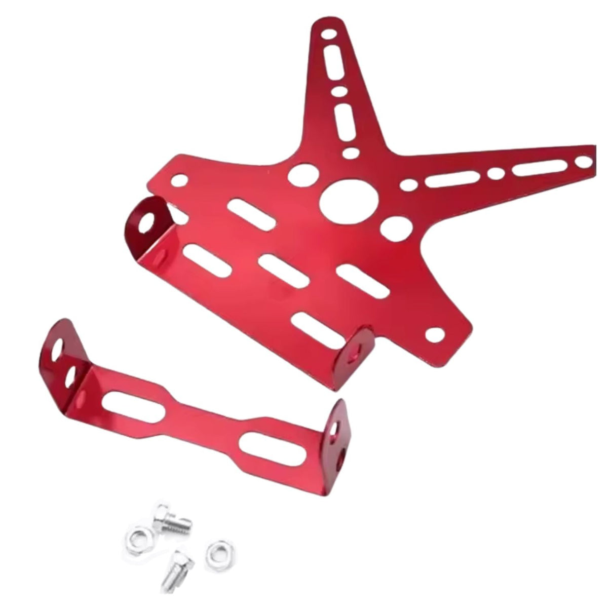 Porta placas universal para moto de aluminio CNC, ajustable, en varios colores - foto 3