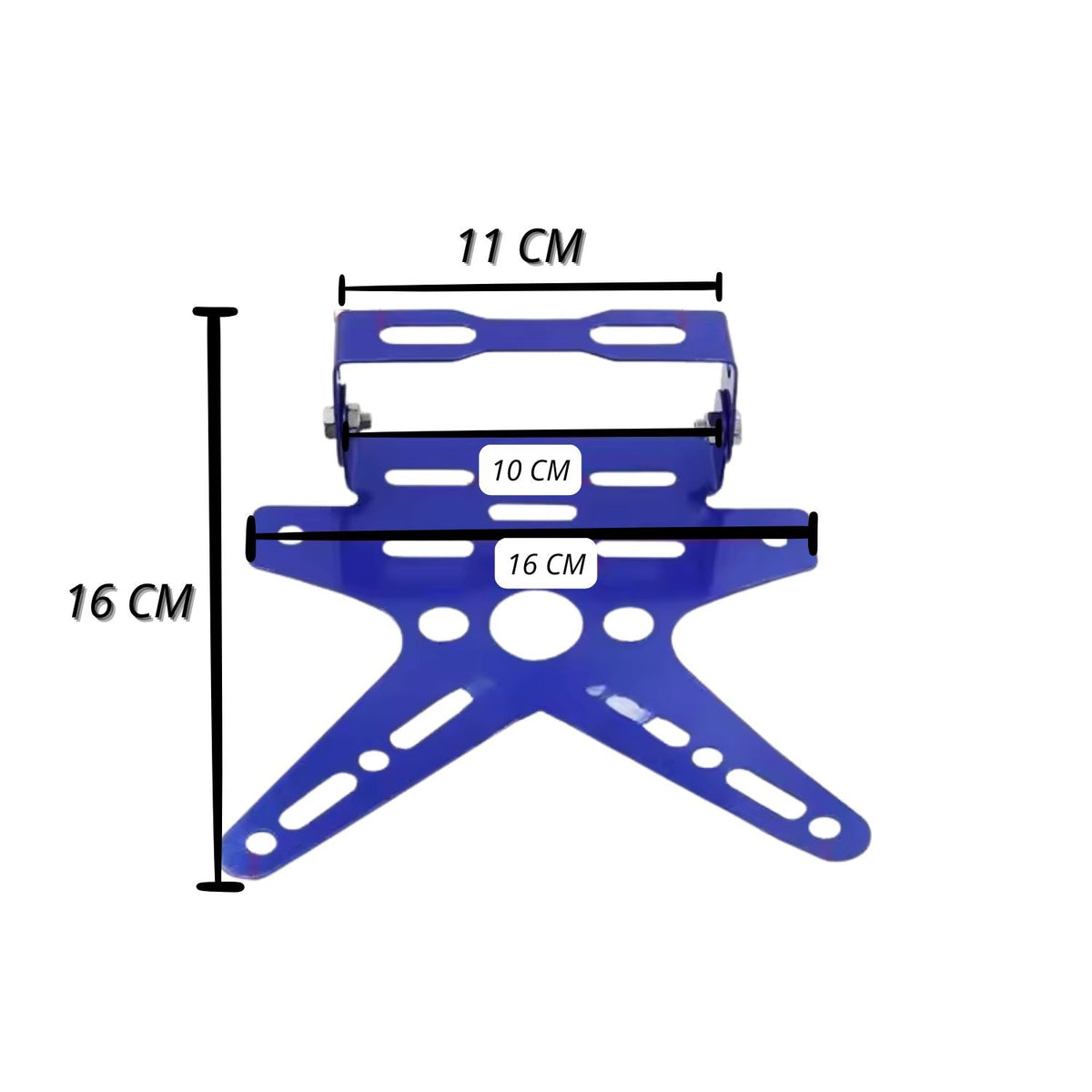Porta placas universal para moto de aluminio CNC, ajustable, en varios colores - foto 4