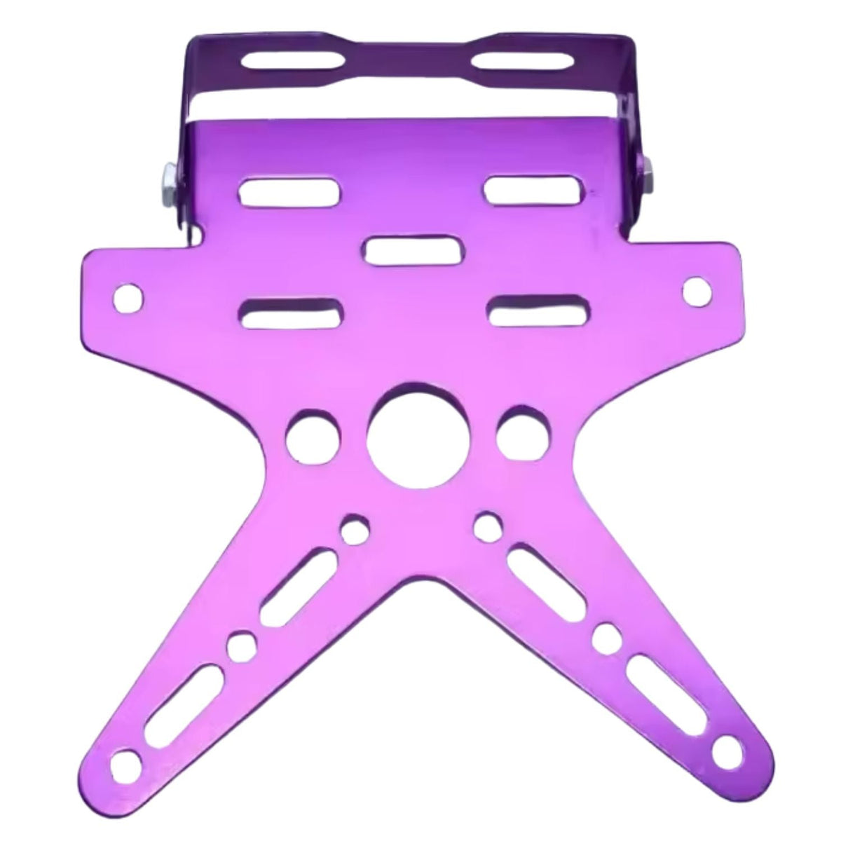 Porta placas universal para moto de aluminio CNC, ajustable, en varios colores - foto 5