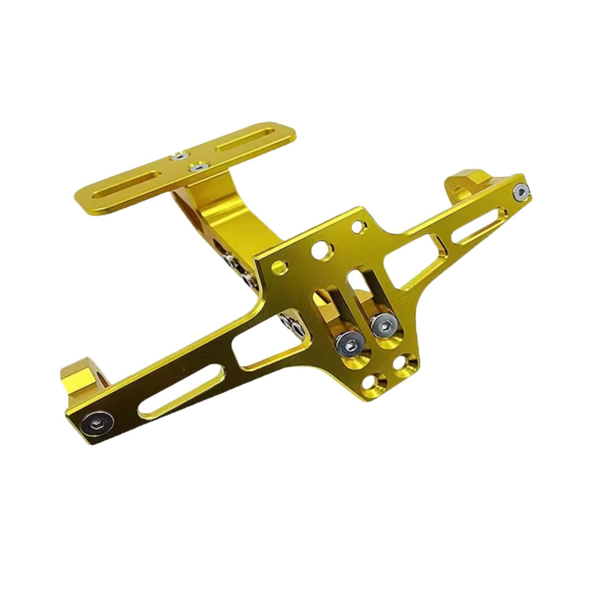 Porta placa trasero universal ajustable para moto en aluminio CNC