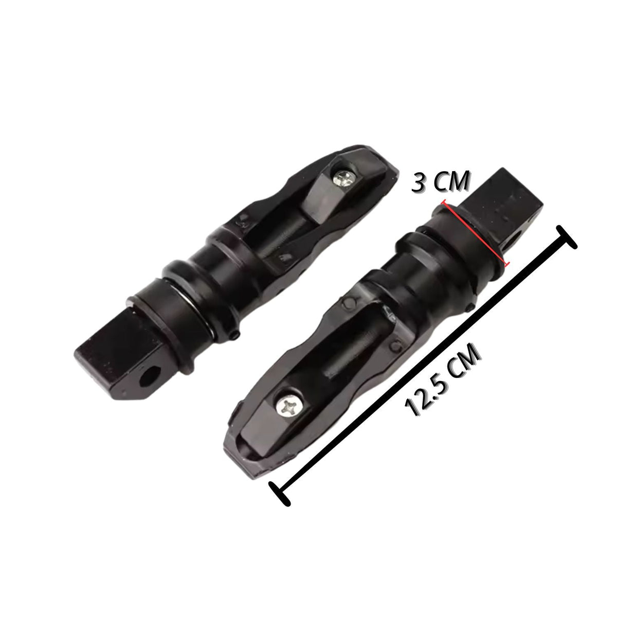 Estriberas plegables de aluminio CNC, negro mate, universales - foto 3