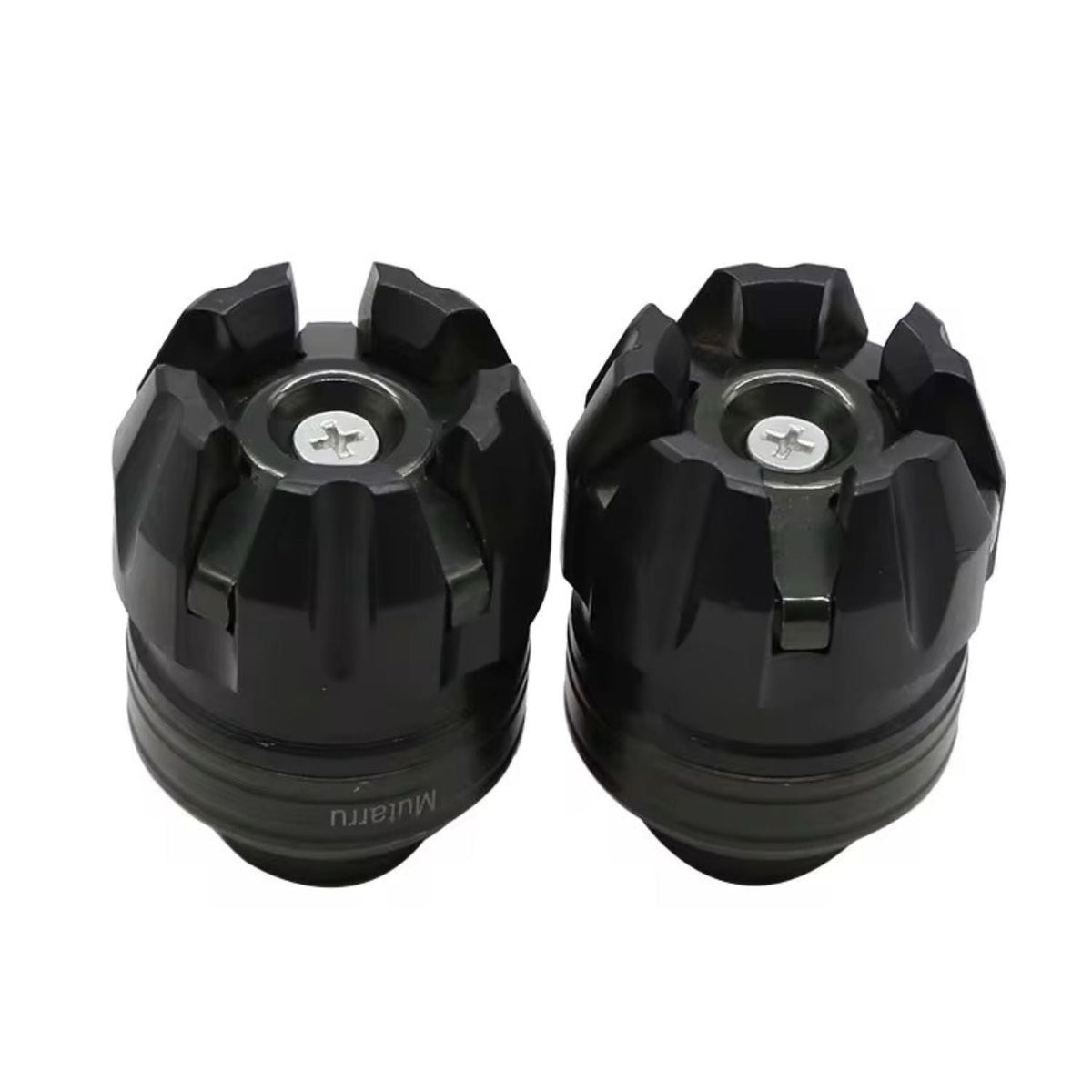 Sliders de eje para moto, protectores antigolpes estilo racing en negro