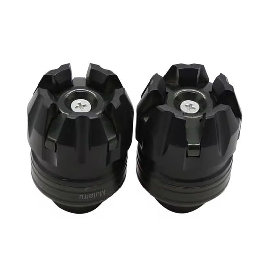 Sliders de eje para moto, protectores antigolpes estilo racing en negro