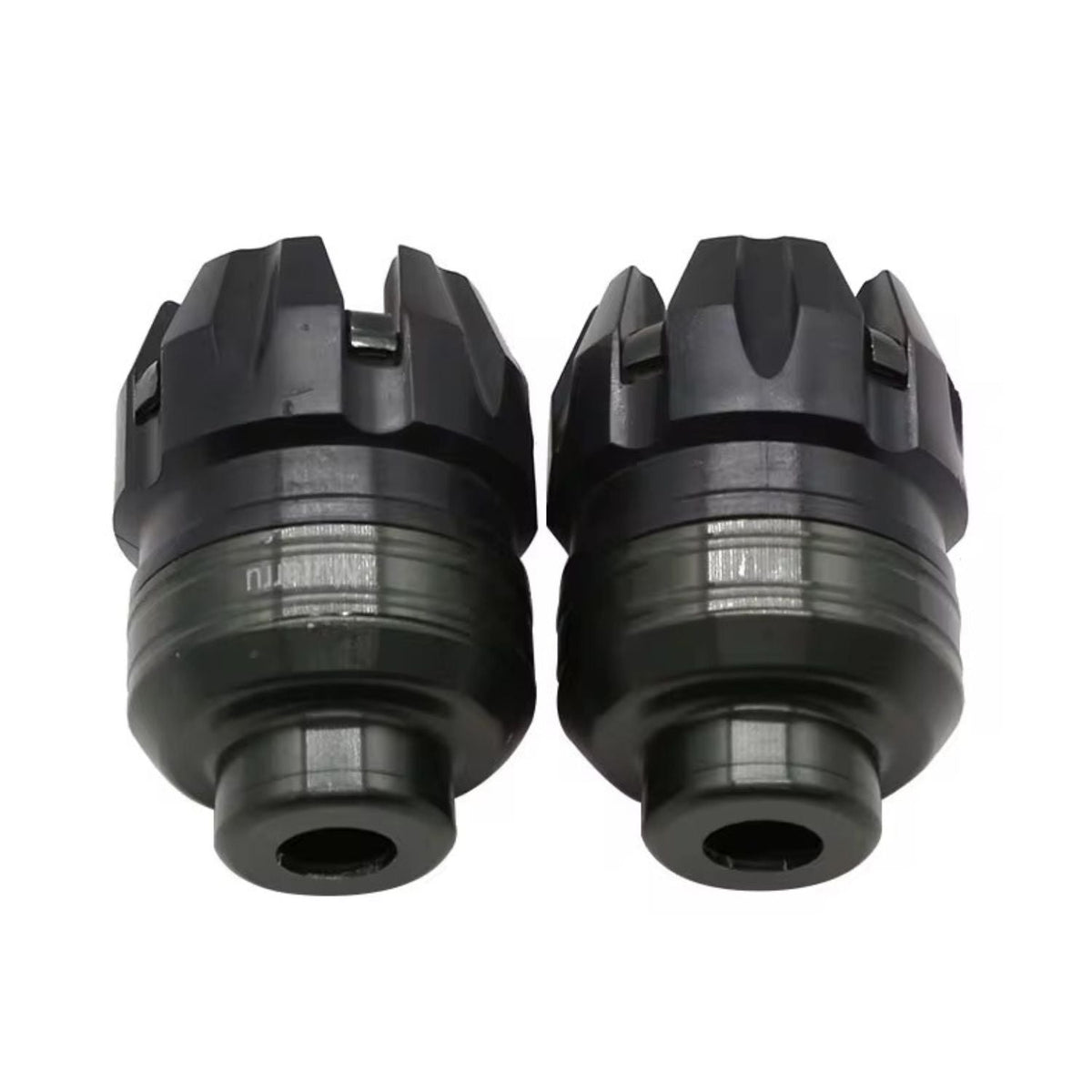 Sliders de eje para moto, protectores antigolpes estilo racing en negro - foto 3