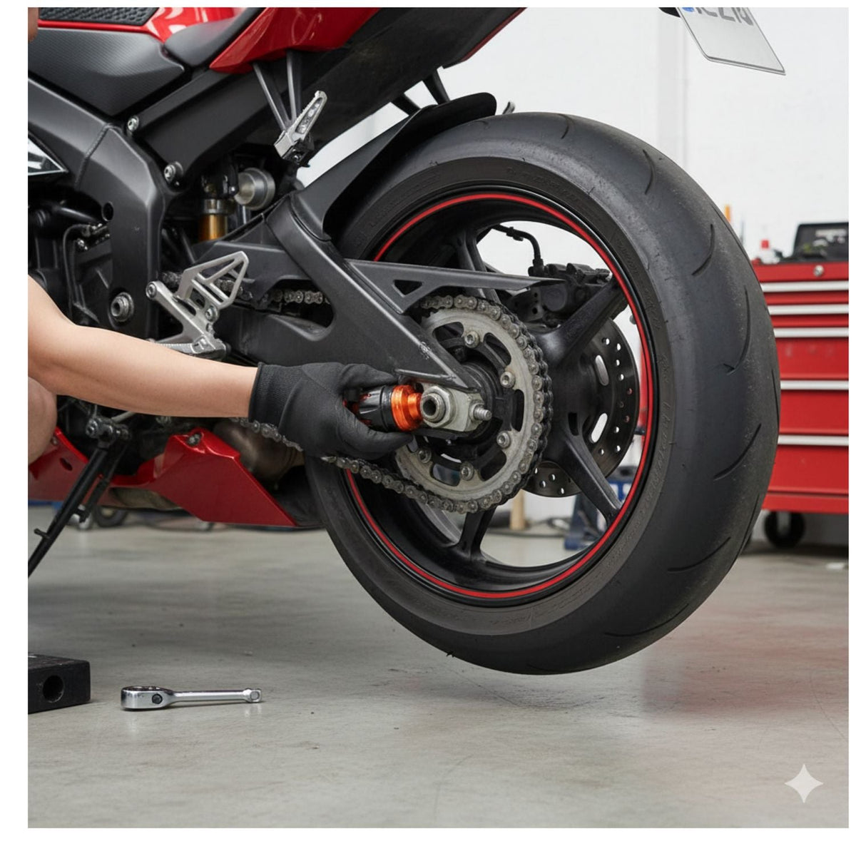 Sliders de eje para moto, protectores antigolpes estilo racing en negro - foto 5